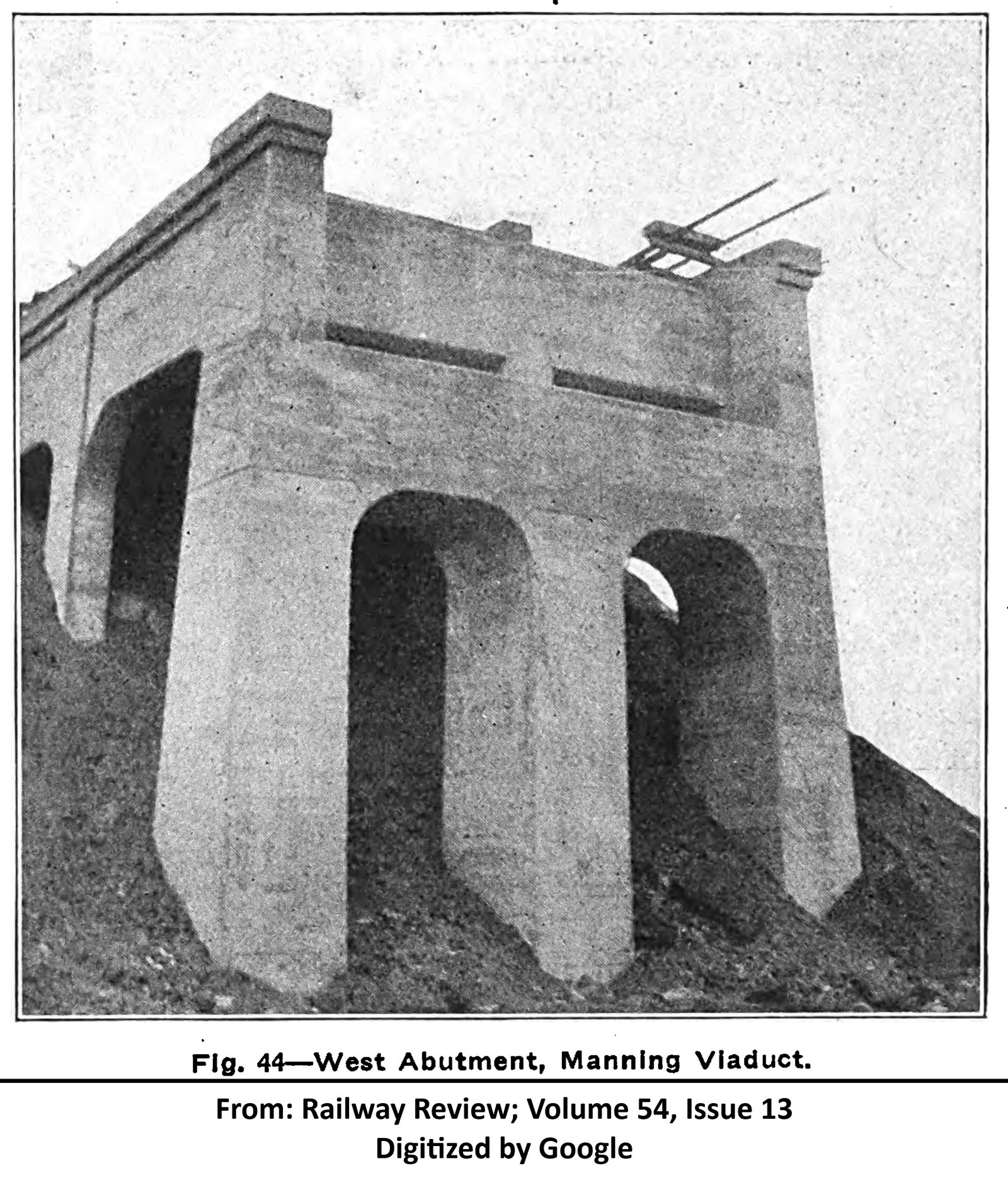 West abutment under construction